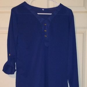 Navy Blue Tunic Blouse